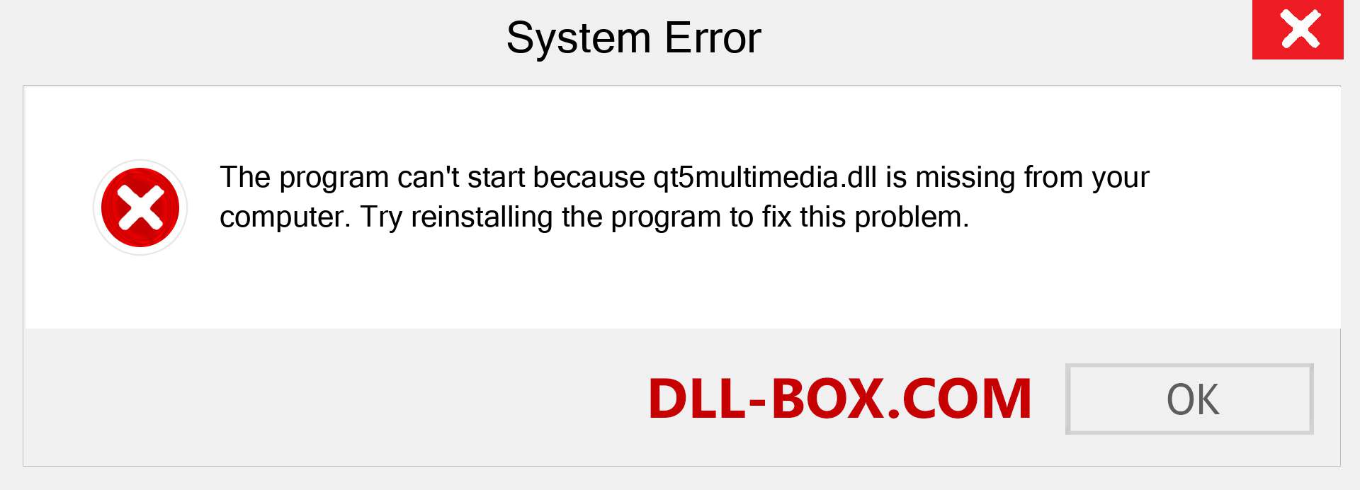  qt5multimedia.dll file is missing?. Download for Windows 7, 8, 10 - Fix  qt5multimedia dll Missing Error on Windows, photos, images